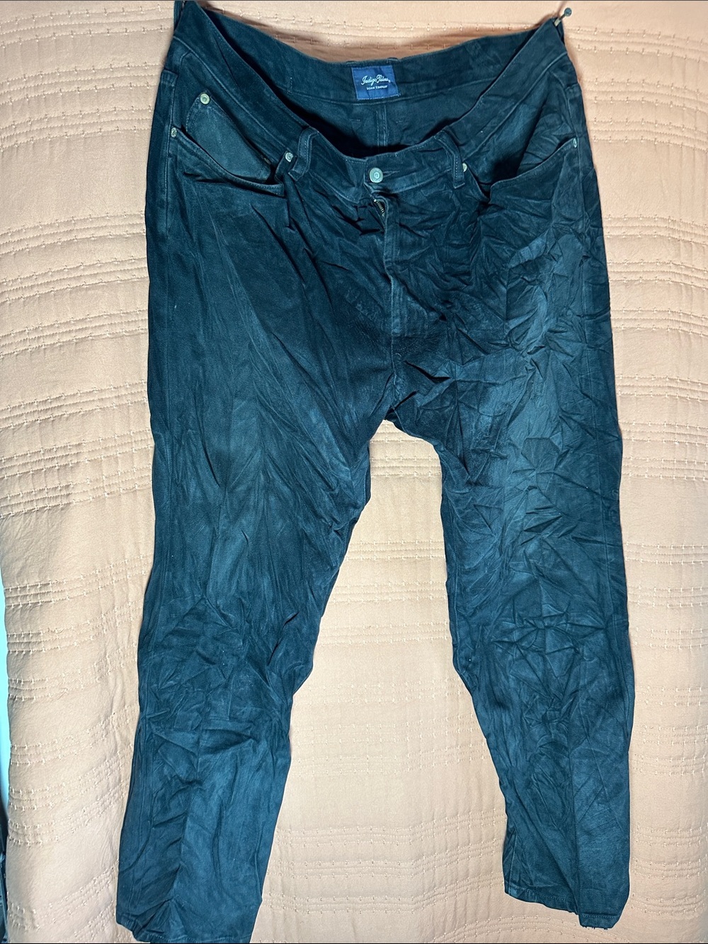Relaxed Fit Men's Jeans in Dark Teal by Unknown Brand